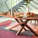 Riflessi tavolo Shangai base noce canaletto PH Press